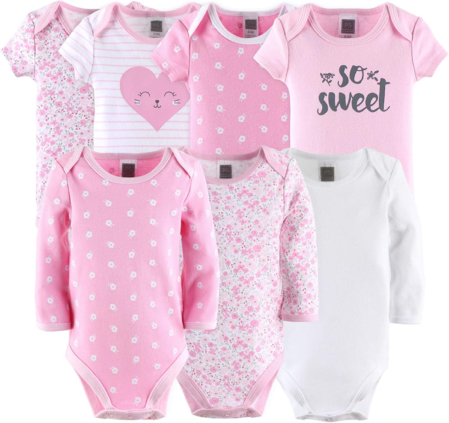 The Peanutshell Newborn Layette Gift Set for Baby Girls - 23 Piece Newborn Girl Clothes & Accessories Set - Fits Newborn to 3 Months - Floral - Image 2